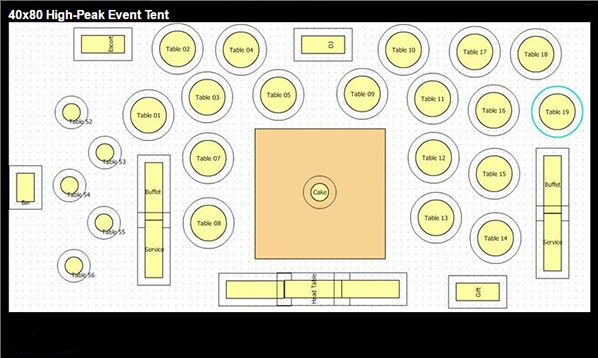 40x80 high-peak event tent